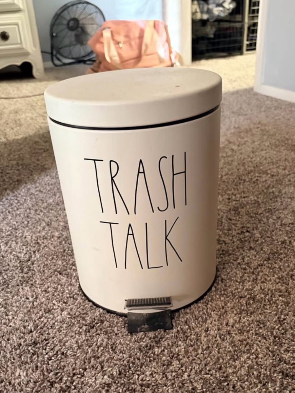 Rae Dunn Trash Talk Garbage Bin
